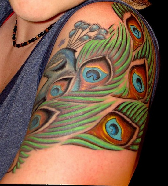 Peacock feather tattoo designs