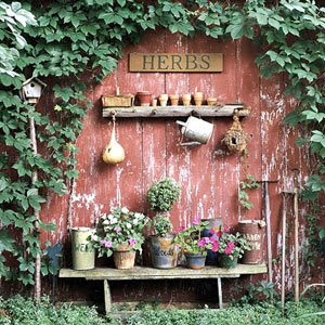 Another example of a way to give your garden a "rustic feel," but is 