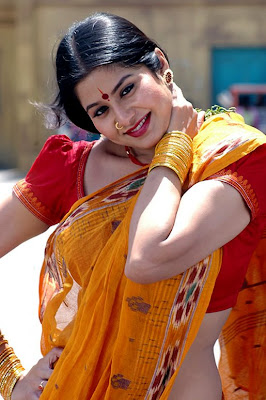 Sangeetha from the film Dhanam in saree photo album