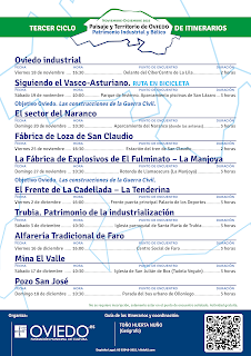 Cartel con la programación Paisaje y Territorio de Oviedo