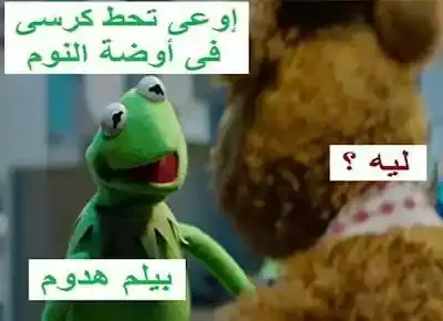 الضفدع كيرميت ينصح أحد عرائس المابيت شو بعدم وضع أي كرسي في حجرة النوم