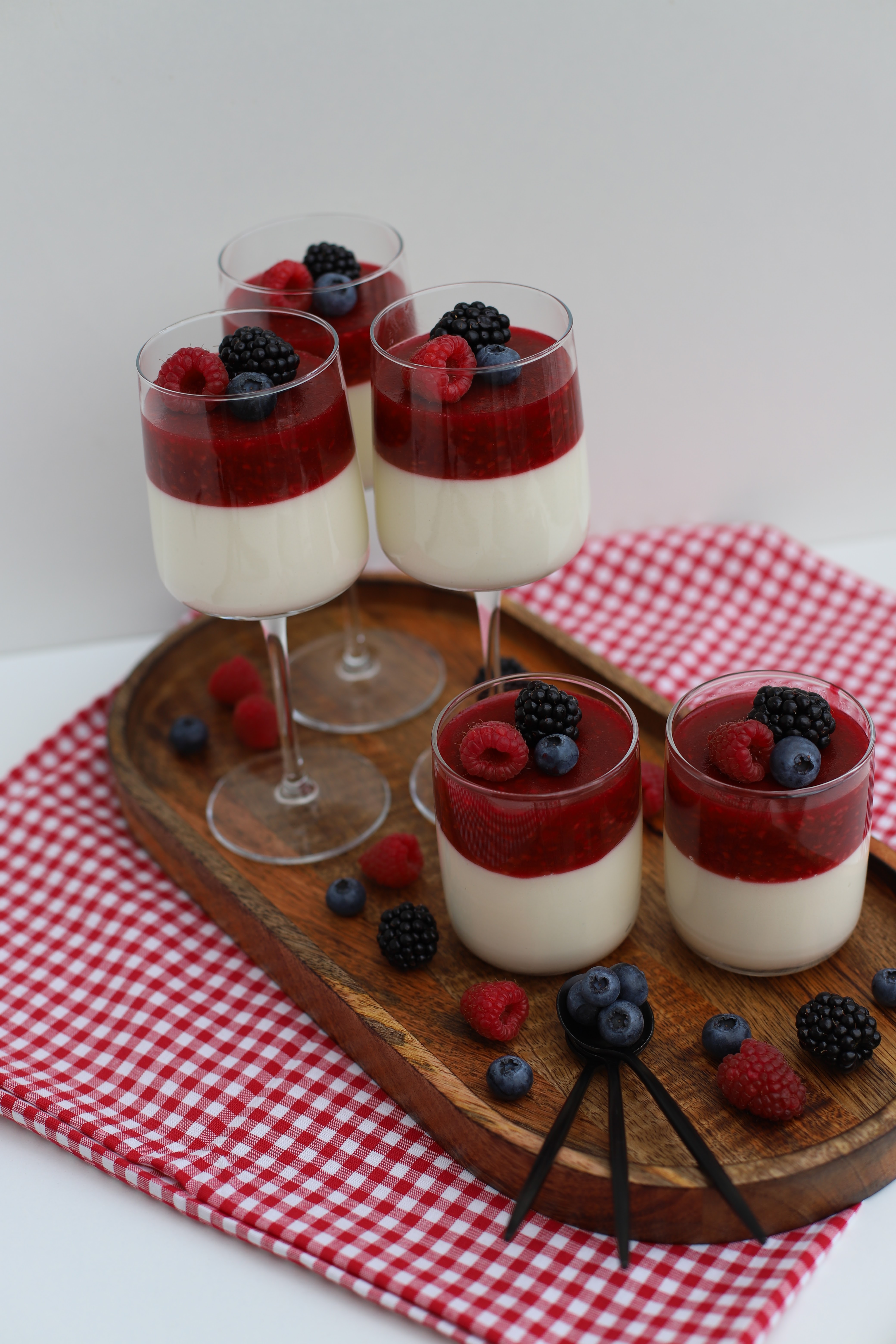 Joghurt Panna Cotta mit fruchtiger Soße