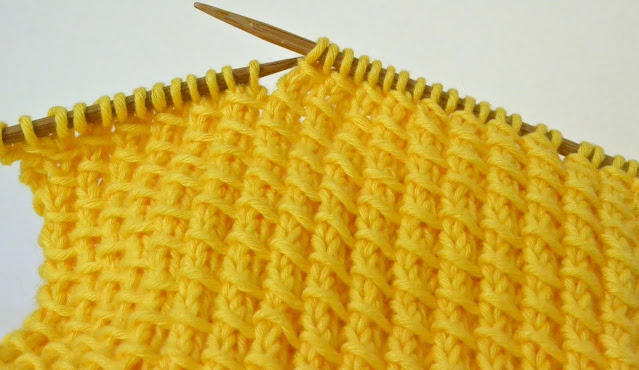 Bamboo Rib Knit stitch pattern tutorial