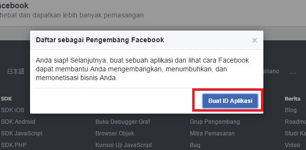 Mengetahui Mengetahui App ID Akun Facebook 