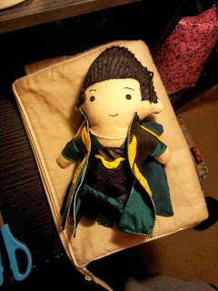 Loki plushie with coat and updated hair with wool