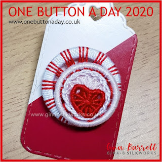 One Button a Day 2020 by Gina Barrett - Day 45: Be Mine