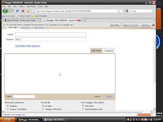 Masalah posting di blogger