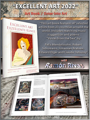 El Libro: "Excelente Arte de 2022". Las obras de Ramón Rivas están publicadas en las páginas 74 y 75