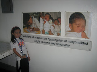 At the Karapatan Hall of Museo Pambata, exhibit shows one of the Rights of the Child