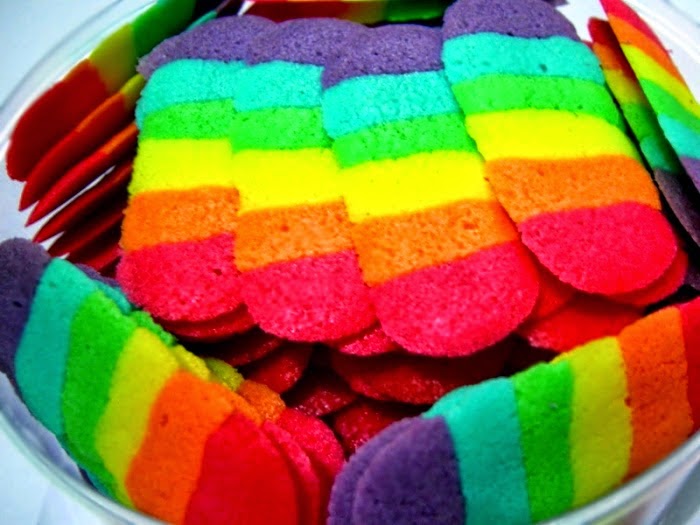 Resep Kue Lidah Kucing Rainbow