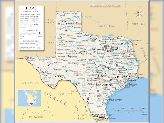 Show Me A Map Of Texas