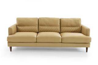 Neutral Beige leather sofa from Natuzzi