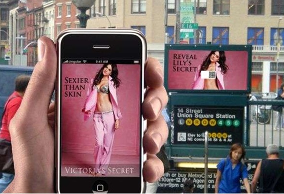 acao com qr code da victoria's secret nos eua