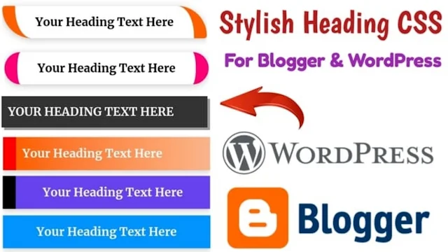 Best Stylish 6 Heading CSS For Blogger - RehmanWeb