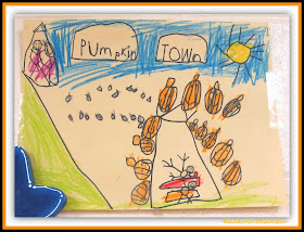 Pumpkin Town Kindergarten Drawing via RainbowsWithinReach