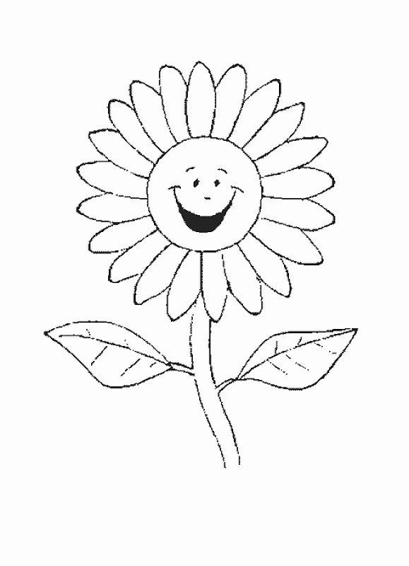 Kids Flower Coloring Pages title=