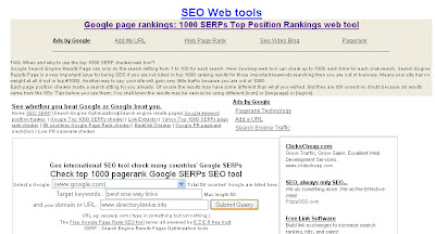 Tool use to find SERP