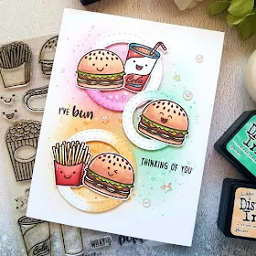 Sunny Studio Stamps: Fast Food Fun and Beach Babies Cards by Rowena Miniaci