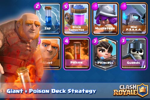 Deck Giant Poison Spell Arena 7 8 9 Clash Royale