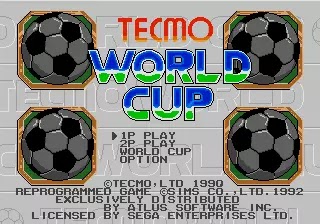 Tecmo World Cup '90 jogo de futebol para Mega Drive