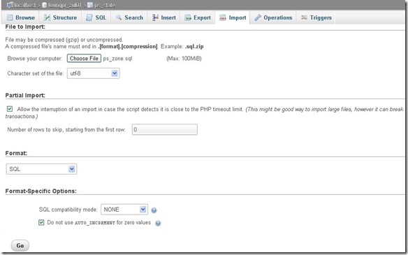 jendela import database cPanel