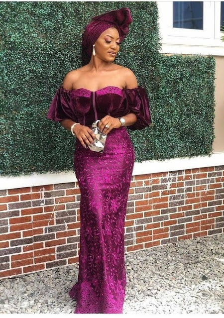 aso ebi bella lace gown styles