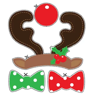 Rudolph y Señales: Photo Booth de Navidad para Imprimir Gratis.