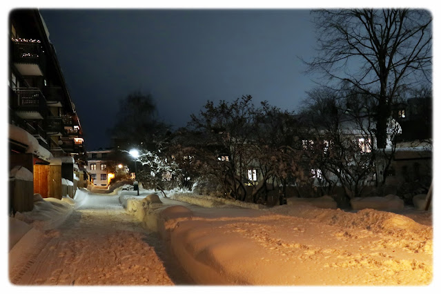 Fint med snø i Verksgata borettslag på Rodeløkka i Bydel Grünerløkka i Oslo!