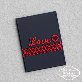 CAS red and black card with Peek-a-boo designs dies