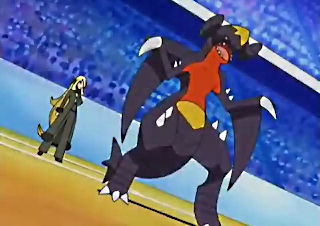 Garchomp And pokemon champion Cynthia