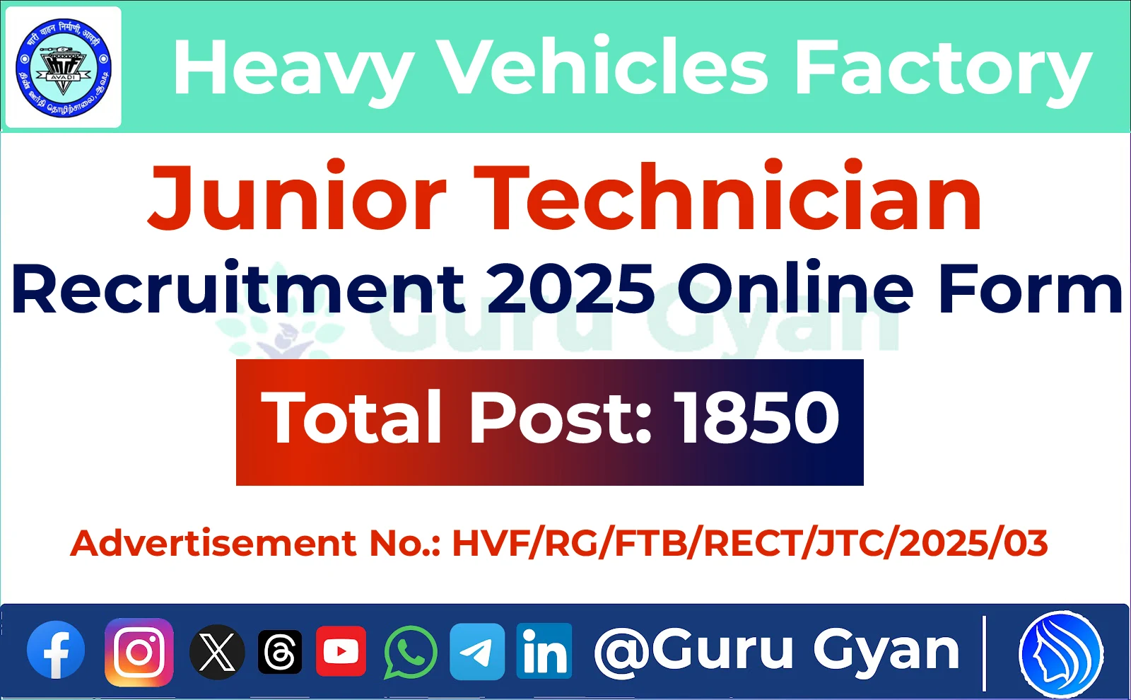 HVF Junior Technician Online Form 2025