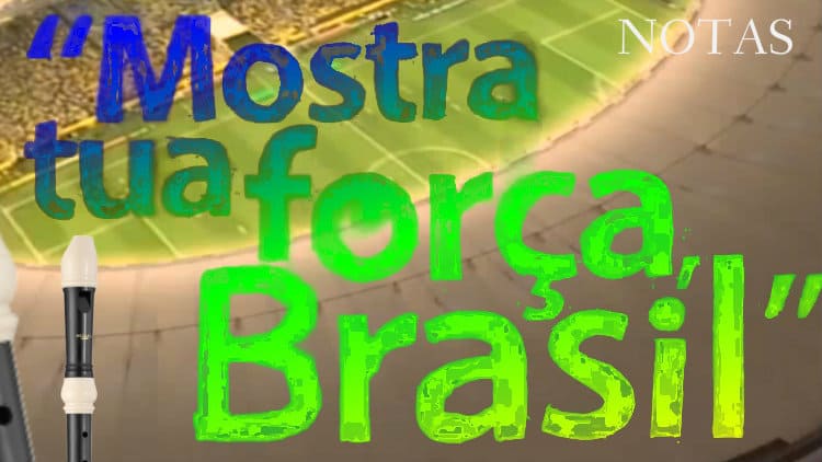 Mostra tua força, Brasil - Itaú - Cifra melódica