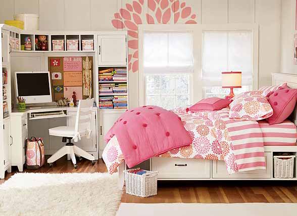 Kamar Tidur Anak Perempuan Minimalis Warna Pink