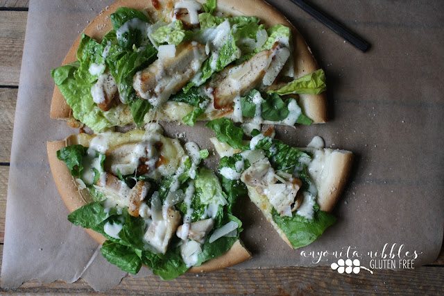 Easiest Ever Gluten Free Chicken Caesar Salad Pizza | Anyonita-Nibbles.co.uk