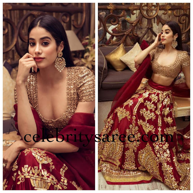 Janhvi Kapoor in Heavy Lehenga 