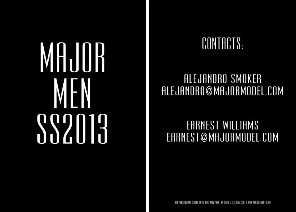 Show Package — Major Model Management (Men) , New York S/S 13