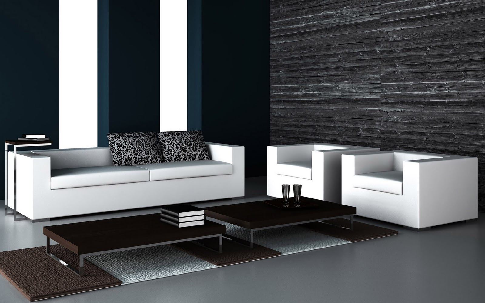 Diseño de salas minimalistas en blanco y negro | Ideas para decorar 