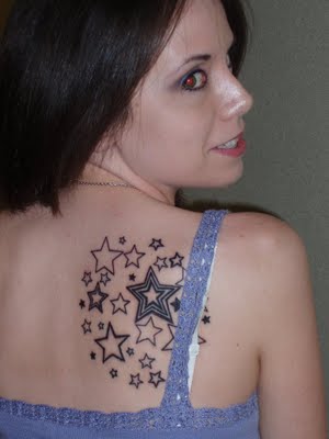 female tattoos. Shining Star Female Tattoo