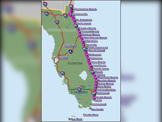 Map Of Florida East Coast Cities