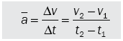 Rumus percepatan rata-rata