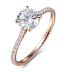 Lamrowfay 1Ct Halo Solitaire Cubic Zirconia Promise Engagement Ring in 14K Rose Gold White Gold Yellow Gold, 1.70cttw