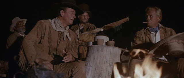 John Wayne: Coronel Davy Crockett y Richard Widmark: Jim Bowie