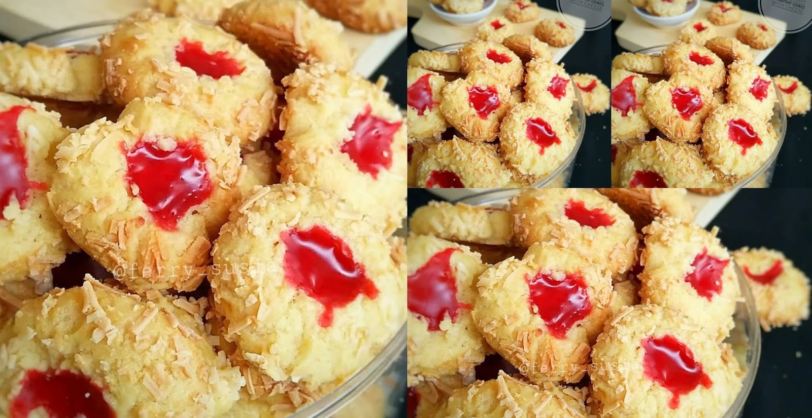 STRAWBERRY THUMBPRINT COOKIES WITH CHEESE by @ferry_susia ...