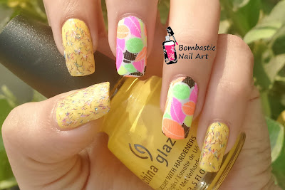 yello and neon nail art