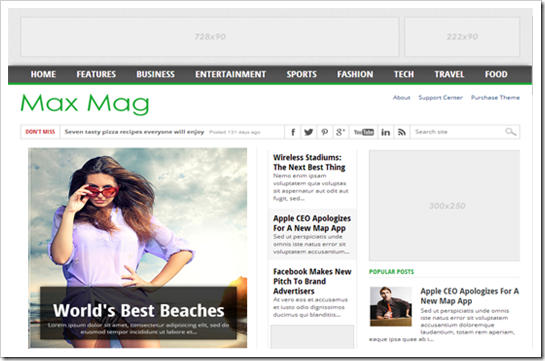 MaxMag Blogger Template
