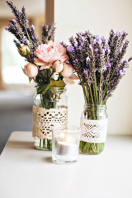 mason jar herb centerpieces