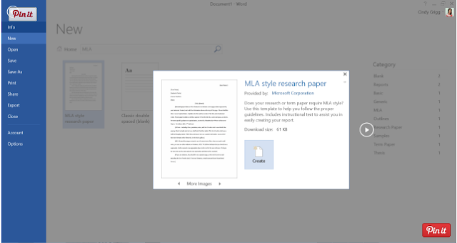 MLA Research Paper Template Gratis di Microsoft Word