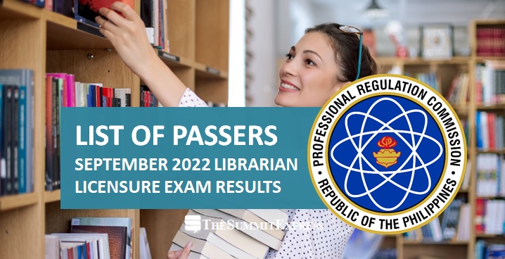 FULL RESULTS: September 2022 Librarian board exam list of passers, top 10