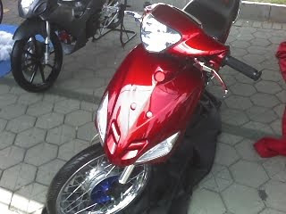 modifikasi motor mio red airbrush