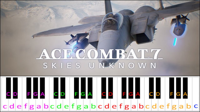 Daredevil (Ace Combat 7 Theme) Piano / Keyboard Easy Letter Notes for Beginners